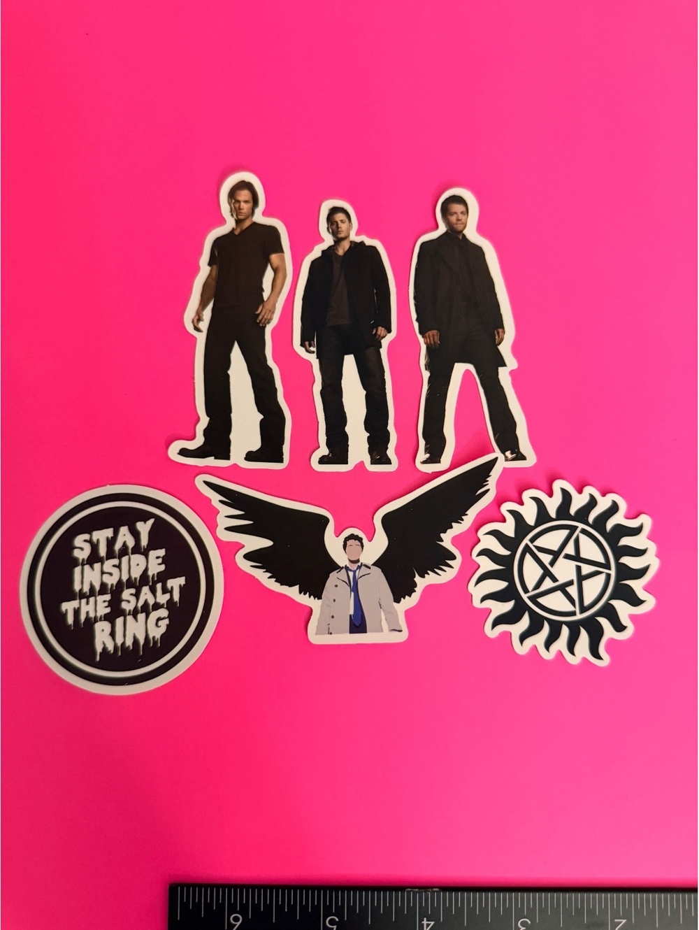 Black and white Waterproof stickers 6. Stay inside the salt ring, etc